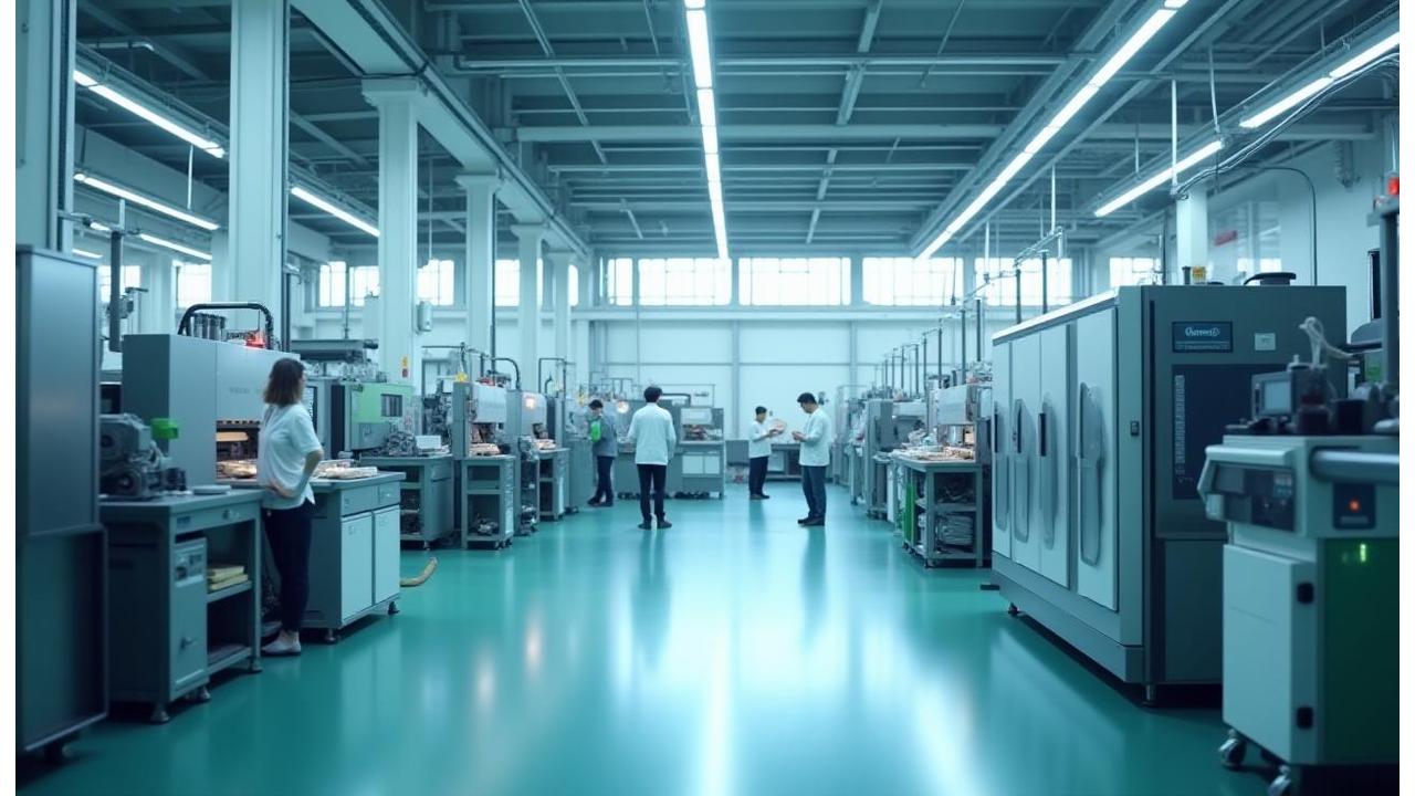 最先端の設備が整った清花保全工業の製造工場内部